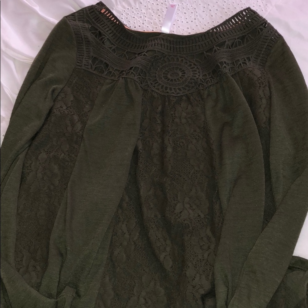 Green Long Sleeved Shirt